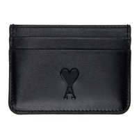 Ami Paris Black Ami de Coeur Card Holder 241482M163002