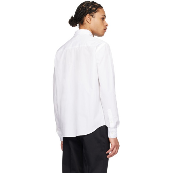  AMI Paris White Spread Collar Shirt 241482M192054