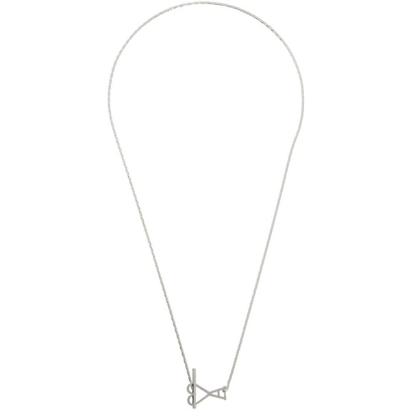  Ami Paris Silver Ami de Coeur 2 In 1 Chain Necklace 241482M145000