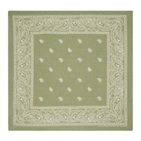 Ami Paris Green Ami de Coeur Bandana Scarf 241482M150007