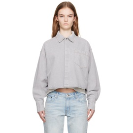 Ami Paris Gray Ami Denim Shirt 241482F109011