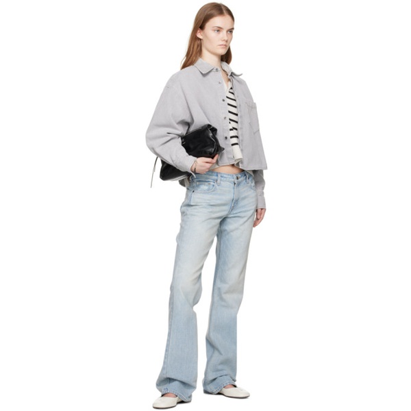  Ami Paris Gray Ami Denim Shirt 241482F109011