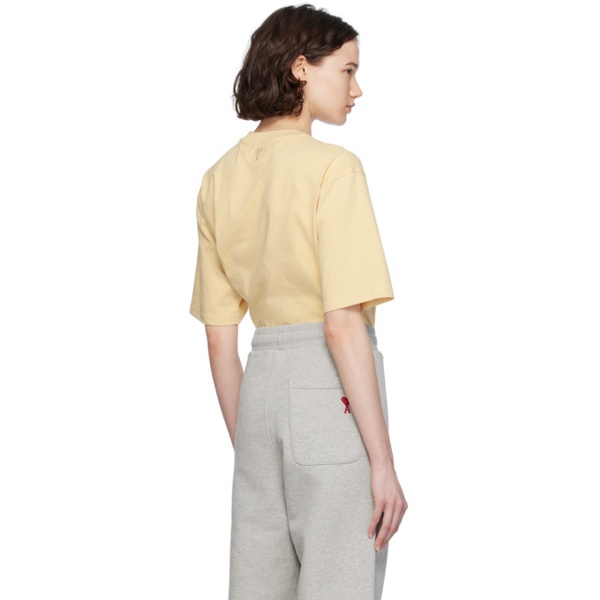  AMI Paris Yellow Bonded T-Shirt 241482F110021