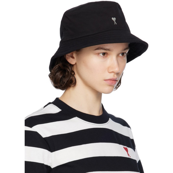  Ami Paris Black Ami de Coeur Bucket Hat 241482F015001