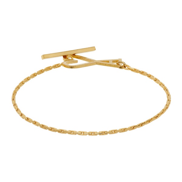  Ami Paris Gold Ami de Coeur Chain Bracelet 241482F020006