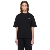 AMI Paris Black Crewneck T-Shirt 241482M213018