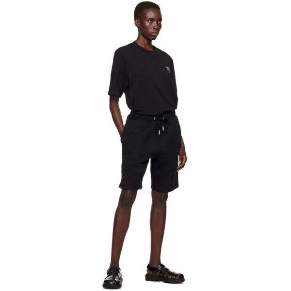  AMI Paris Black Dropped Shoulder T-Shirt 241482F110023