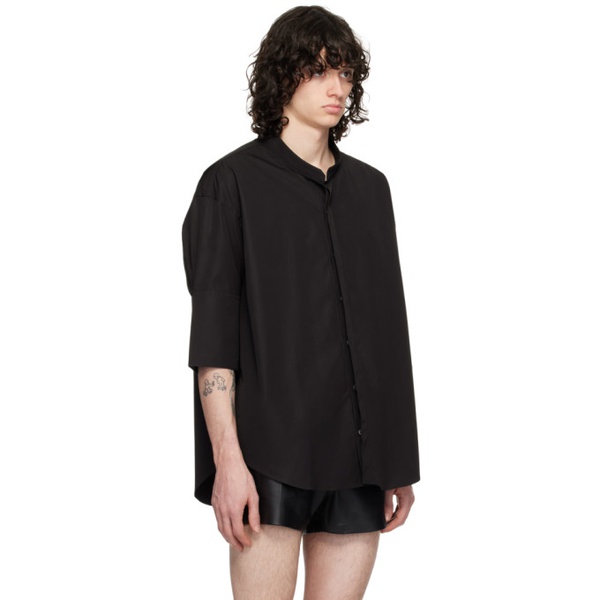  AMI Paris Black Oversized Shirt 241482M192048