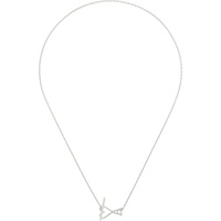 Ami Paris Silver Ami De Coeur 2 In 1 Chain Necklace 241482F023001