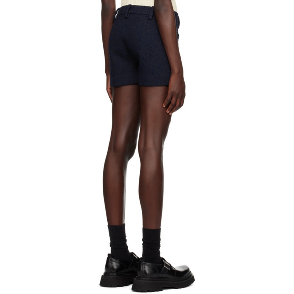  AMI Paris Navy Mini Shorts 231482F088013