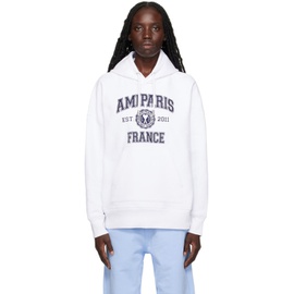 Ami Paris White Ami de Coeur Paris Hoodie 231482F097023