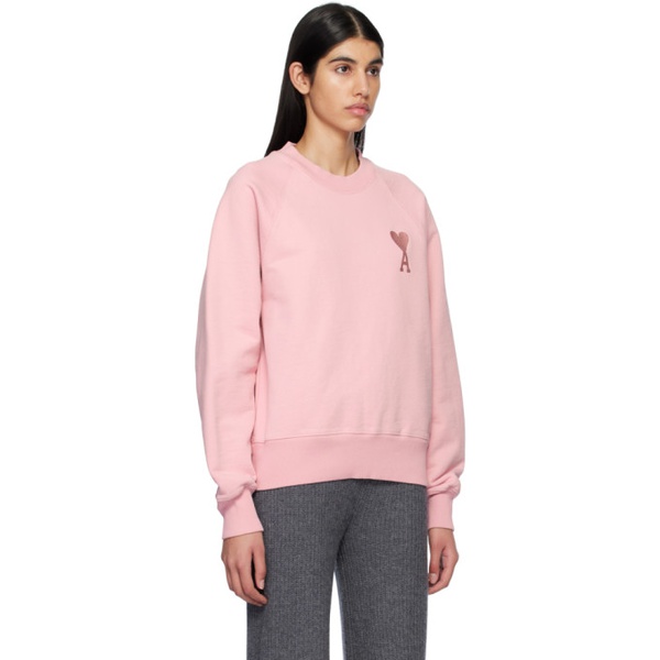 Ami Paris Pink Ami De Coeur Sweatshirt 221482F096017