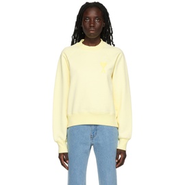 Ami Paris Yellow Ami de Coeur Sweatshirt 222482F098027