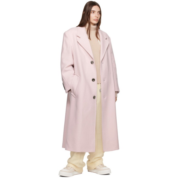  AMI Paris Pink Oversized Coat 232482F059009