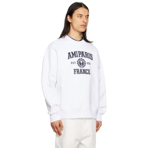  White Ami Paris France Sweatshirt 231482M204017