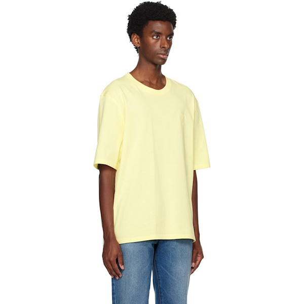  Ami Paris SSENSE Exclusive Yellow Ami de Coeur T-Shirt 231482M213037