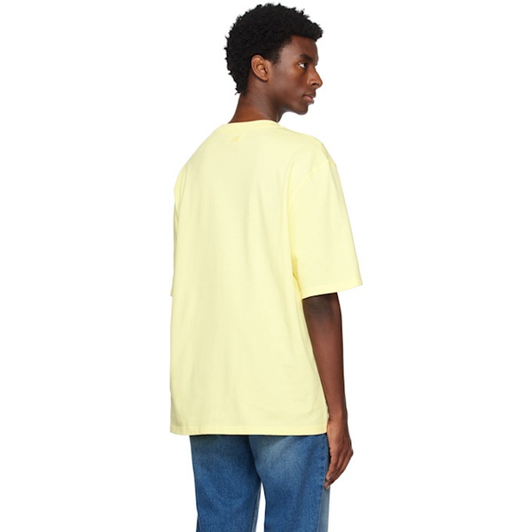  Ami Paris SSENSE Exclusive Yellow Ami de Coeur T-Shirt 231482M213037