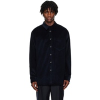 AMI Paris Navy Oversize Shirt 232482M192019