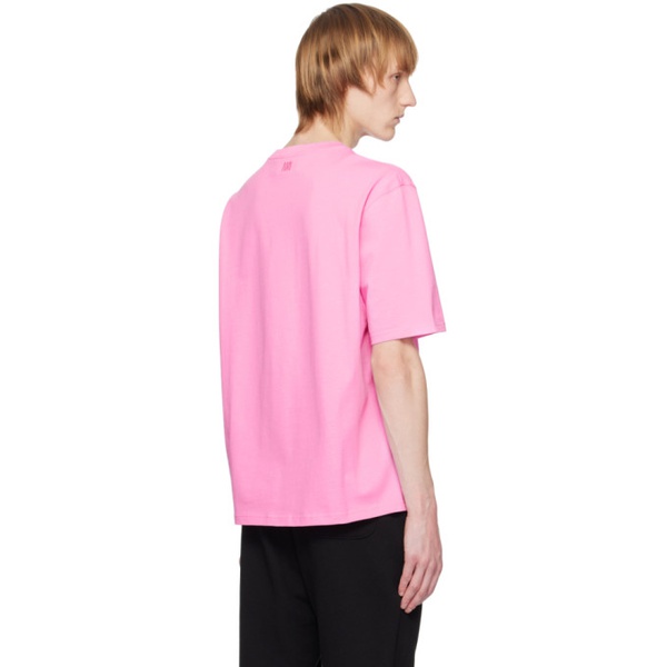  Ami Paris Pink Ami De Coeur T-Shirt 231482M213022