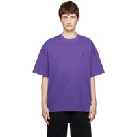 Ami Paris Purple Ami de Coeur T-Shirt 222482M213019