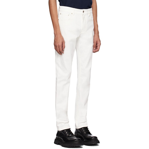  AMI Paris White Slim-Fit Jeans 231482M186007