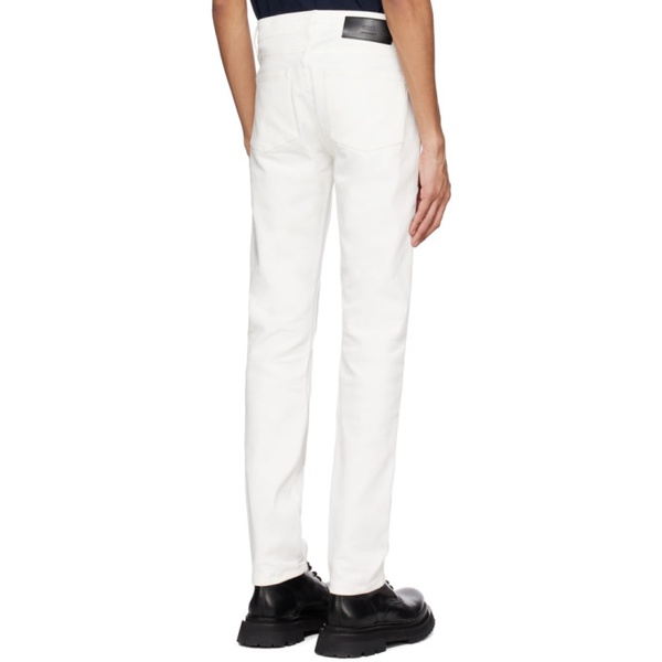  AMI Paris White Slim-Fit Jeans 231482M186007