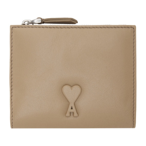  AMI Paris Beige Voulez-Vous Folded Wallet 241482M164006