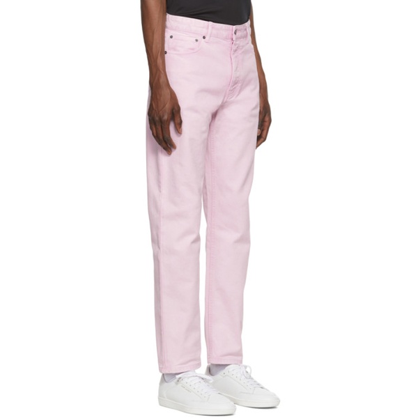  AMI Paris Pink Straight Fit Jeans 221482M186002
