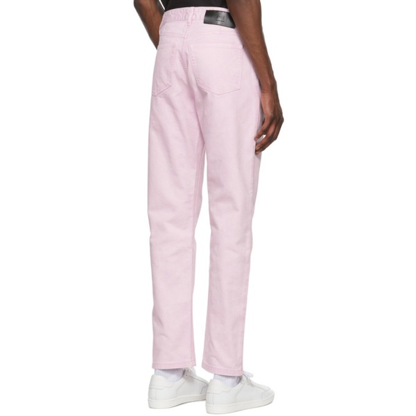  AMI Paris Pink Straight Fit Jeans 221482M186002