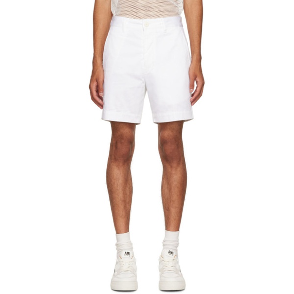  AMI Paris White Chino Shorts 221482M193033