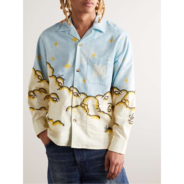  아미리 AMIRI Sunscape Camp-Collar Printed Cotton-Flannel Shirt 1647597293118515