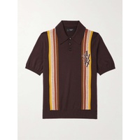아미리 AMIRI Striped Wool and Cotton-Blend Polo Shirt 1647597323682717