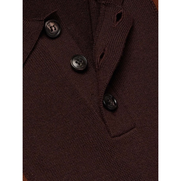  아미리 AMIRI Striped Wool and Cotton-Blend Polo Shirt 1647597323682717