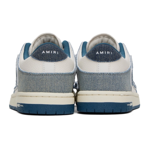  아미리 AMIRI White & Blue Skel Sneakers 232886M237014