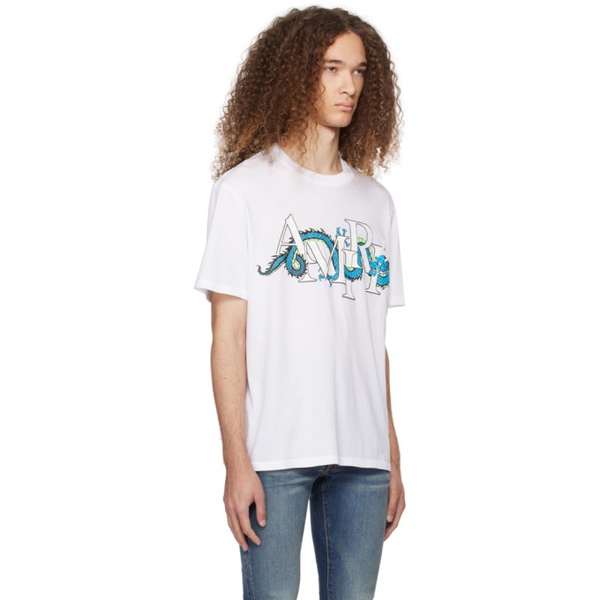  아미리 AMIRI White CNY Dragon T-Shirt 241886M213011