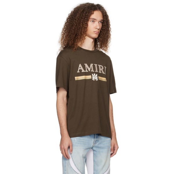  아미리 AMIRI Brown MA Bar T-Shirt 241886M213032