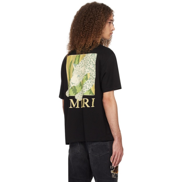  아미리 AMIRI Black Leopard T-Shirt 241886M213037