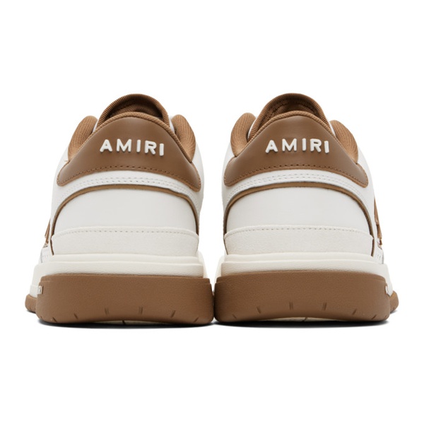  아미리 AMIRI White & Brown Classic Low Sneakers 241886M237056