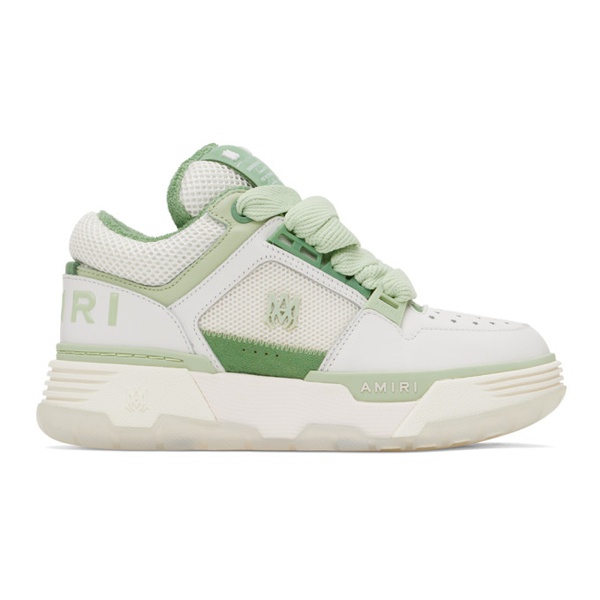  아미리 AMIRI White & Green MA-1 Sneakers 241886F128032