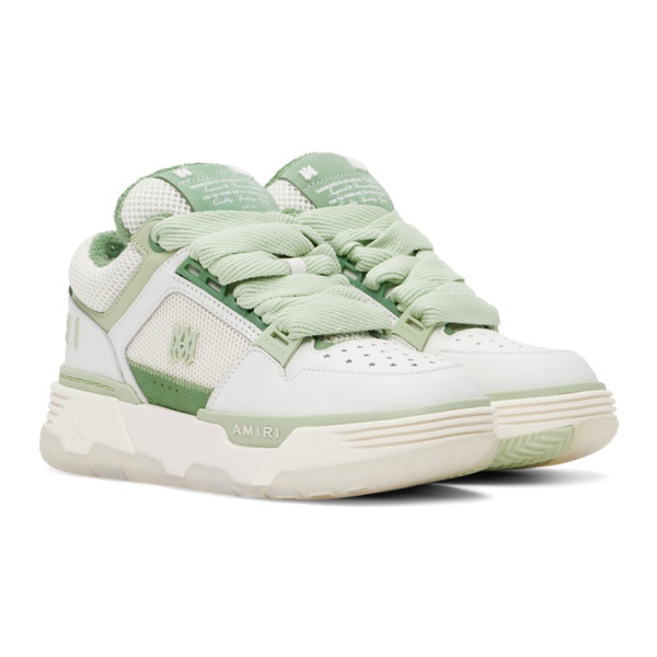  아미리 AMIRI White & Green MA-1 Sneakers 241886F128032