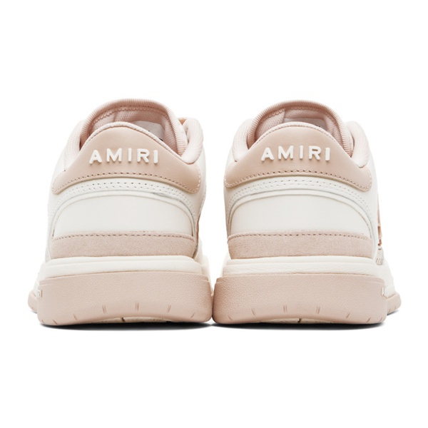  아미리 AMIRI White & Pink Classic Low Sneakers 241886F128037