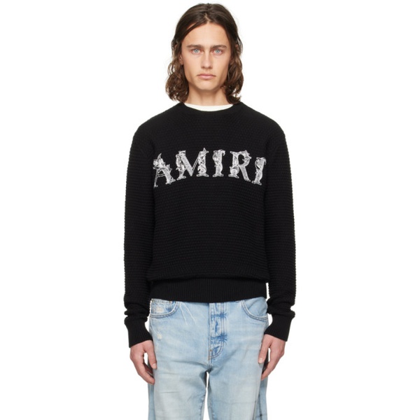  아미리 AMIRI Black Baroque Sweater 241886M204011