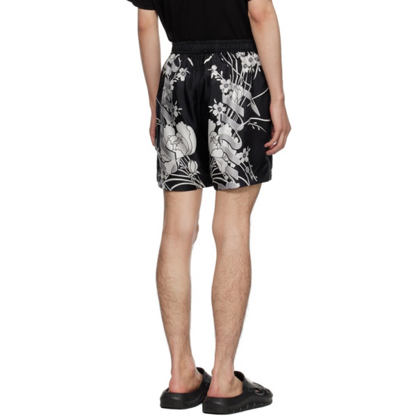  아미리 AMIRI Black Floral Shorts 232886M193008