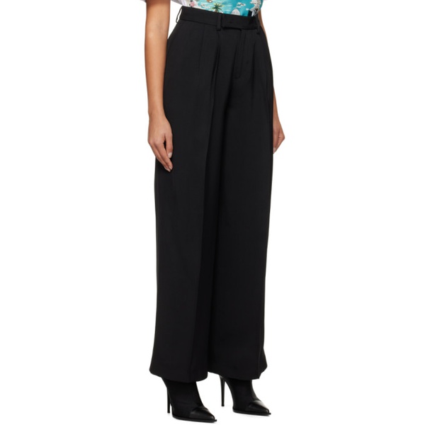  아미리 AMIRI Black Double Pleated Trousers 231886F087008