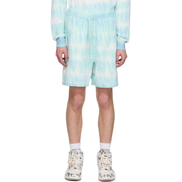  아미리 AMIRI Blue Repeat Shorts 231886M193021