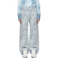 아미리 AMIRI Blue Patchwork Jeans 231886M191021