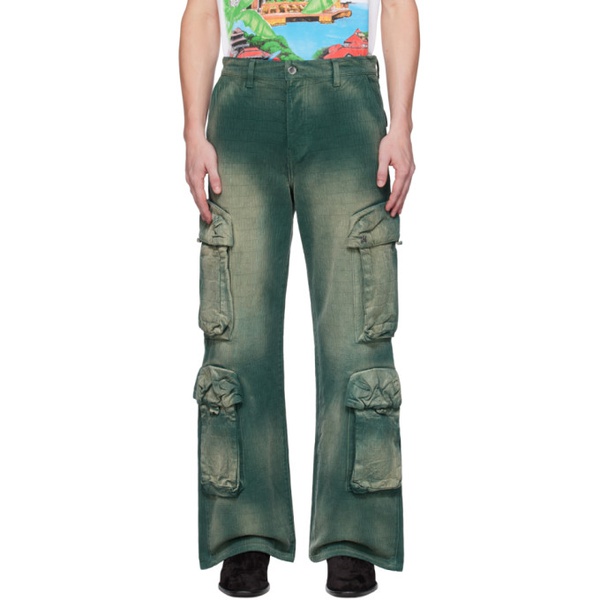  아미리 AMIRI Green Faded Cargo Pants 232886M188005