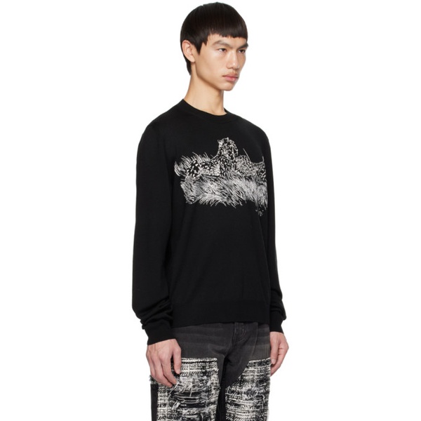  아미리 AMIRI Black Embroidered Crewneck 232886M201003