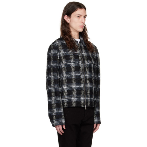  아미리 AMIRI Black & White Shadow Plaid Jacket 231886M192003