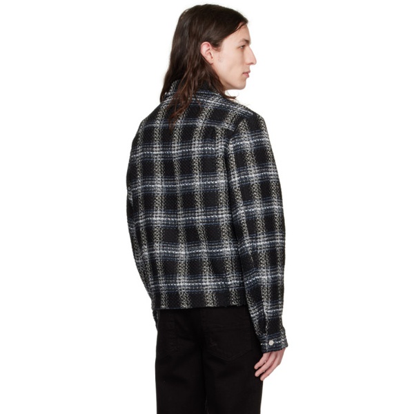  아미리 AMIRI Black & White Shadow Plaid Jacket 231886M192003